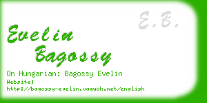 evelin bagossy business card